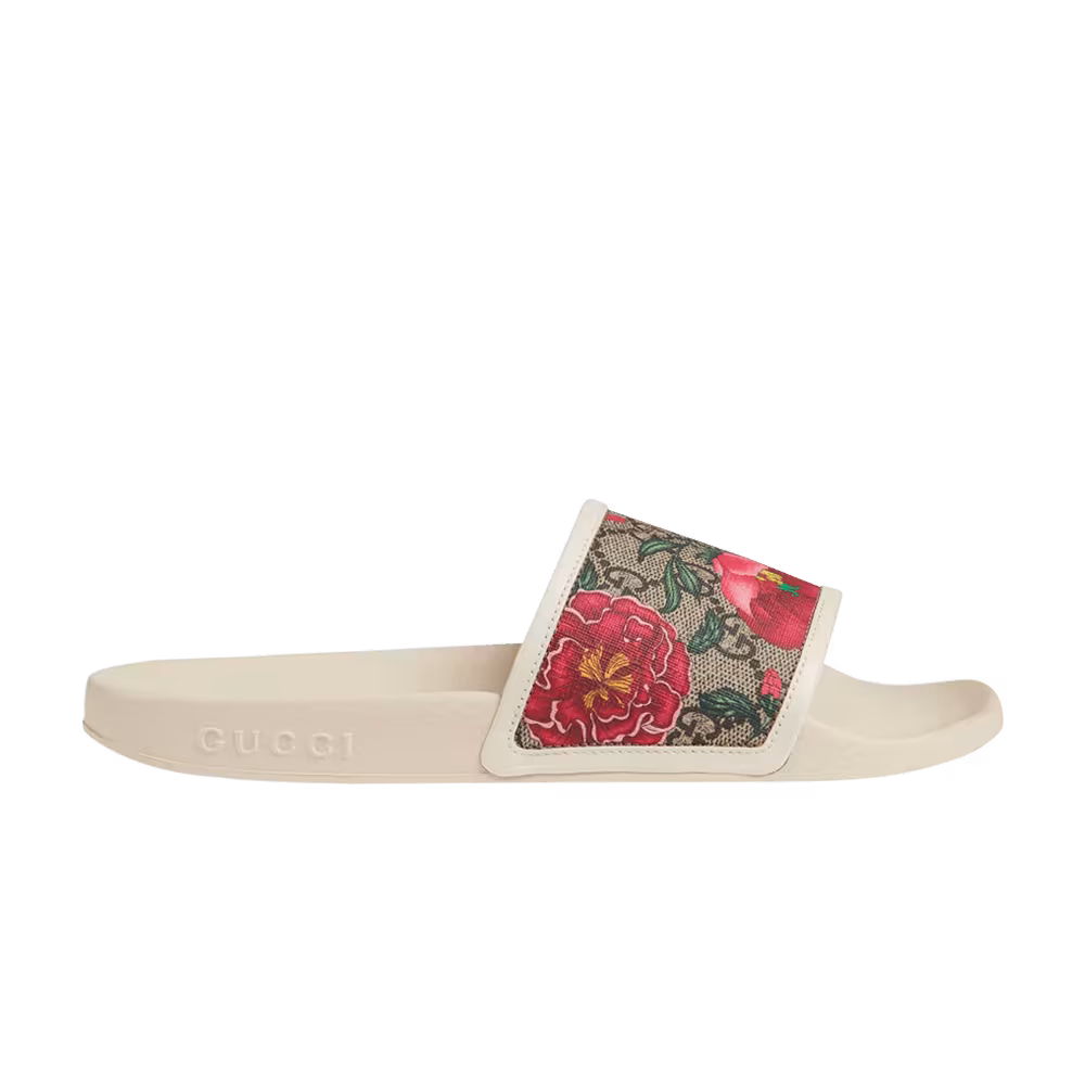 Gucci Women's GG Slide Flora Print - Beige