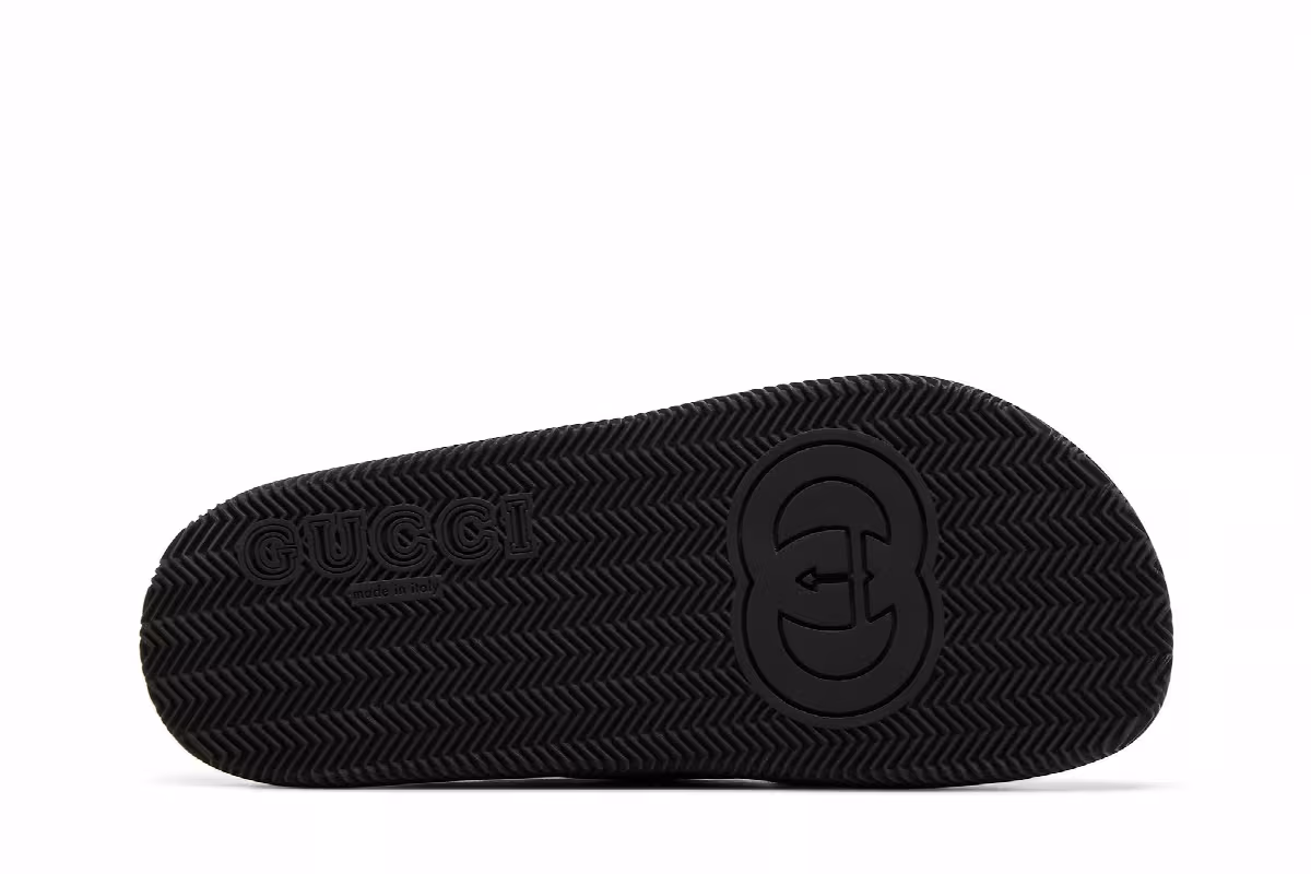 Gucci GG Slide Sandal Blue Red, view 5