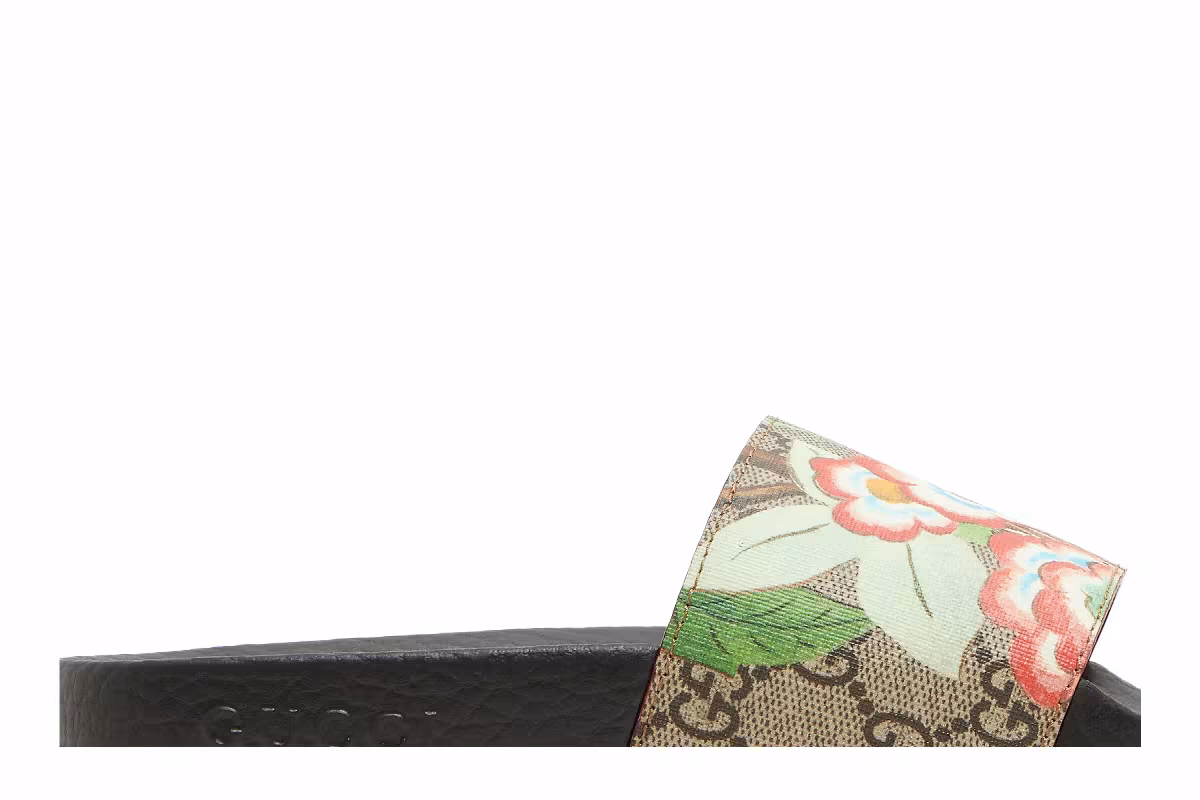 Gucci Women's Pursuit GG Supreme Slide Flowers, view 3