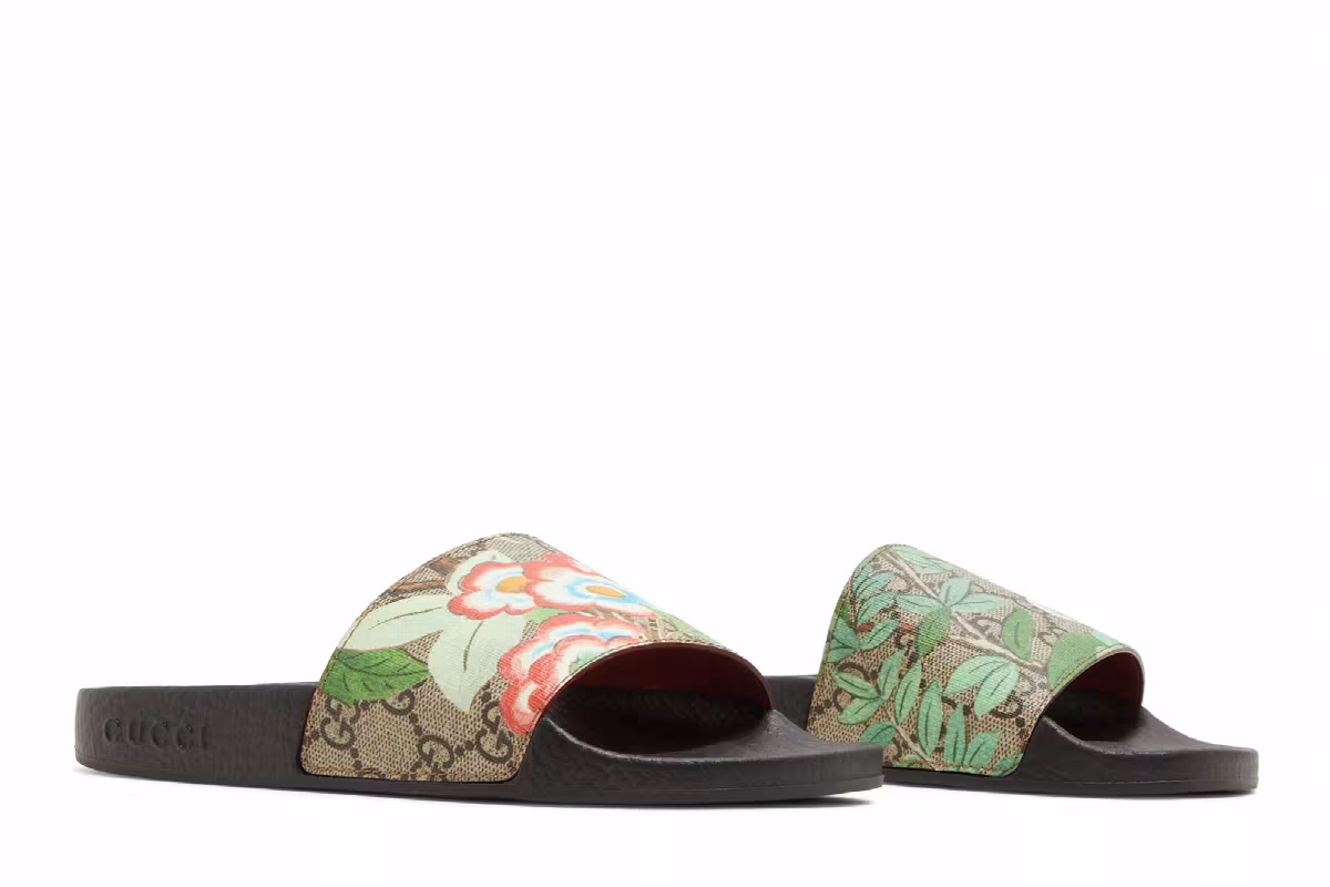 Gucci Women's Pursuit GG Supreme Slide Flowers, view 9
