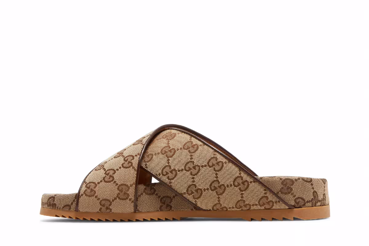 Gucci GG Slide Sandal Beige, view 4