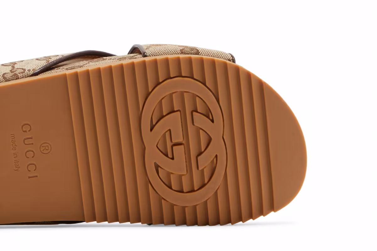 Gucci GG Slide Sandal Beige, view 6