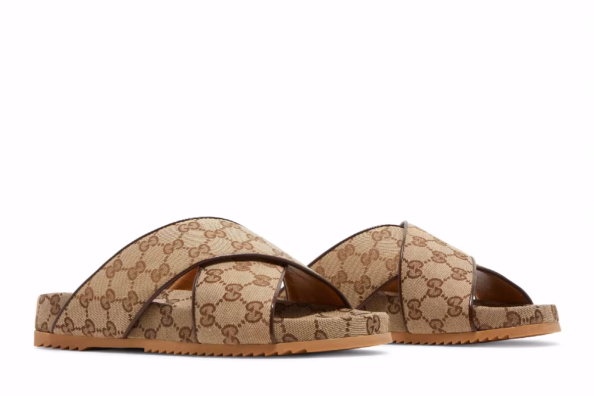 Gucci GG Slide Sandal Beige, view 9