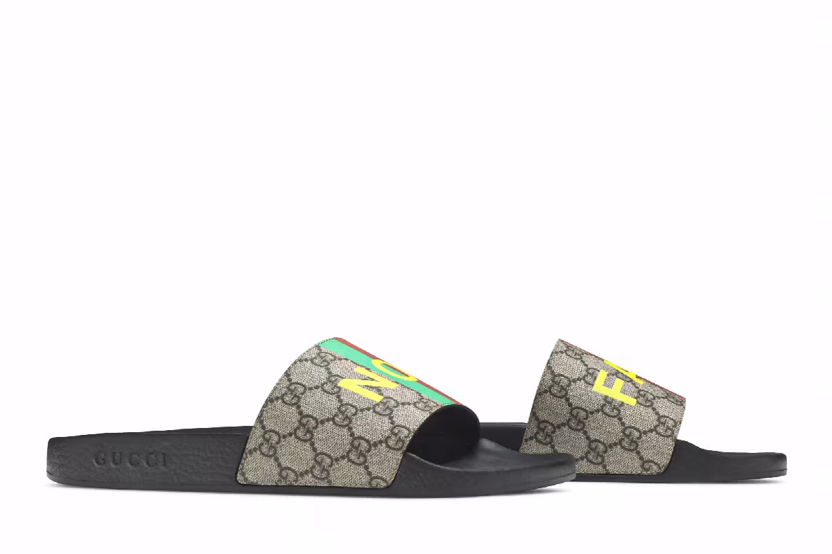 Gucci GG Supreme Slide Fake/Not, view 9