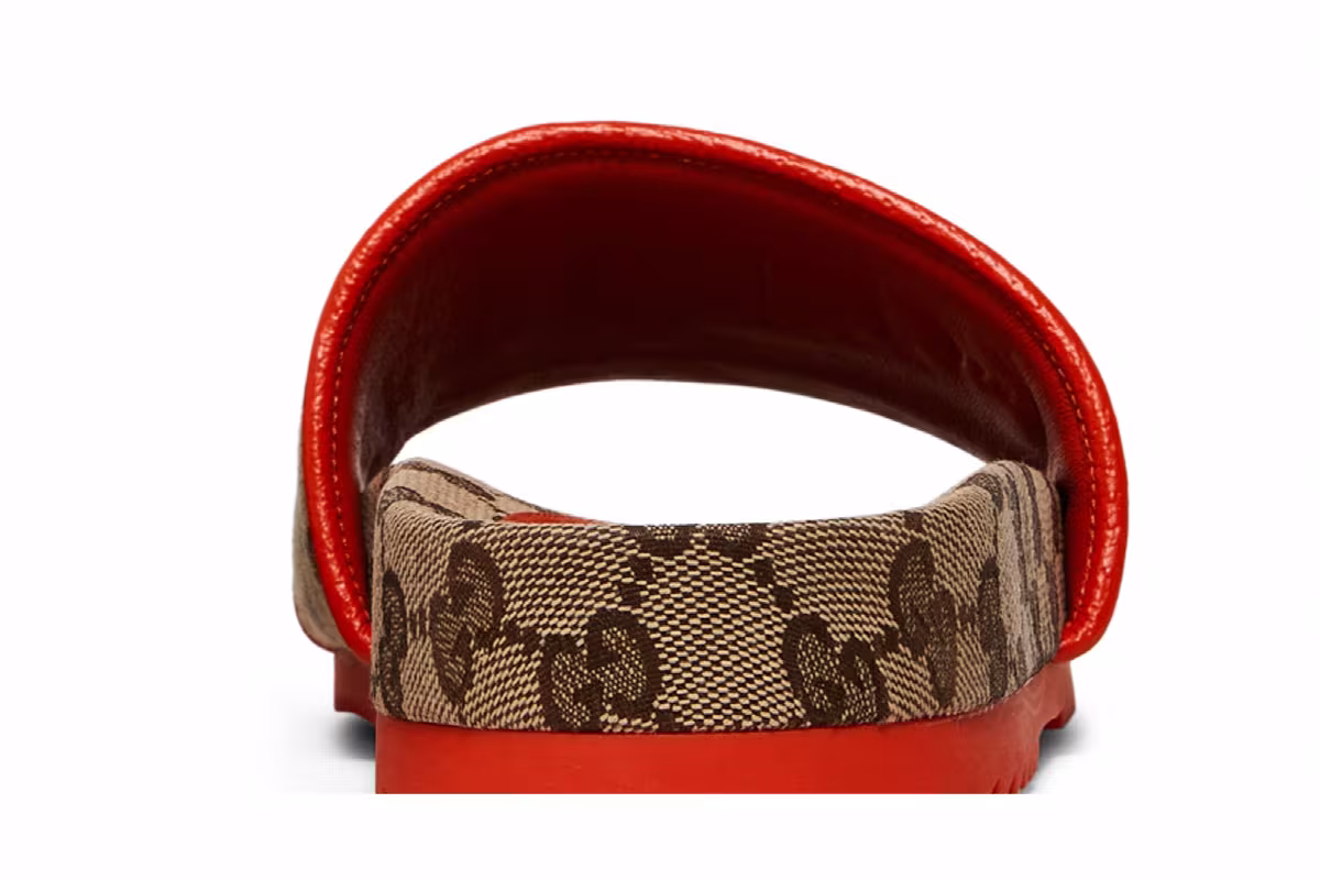 The North Face x Gucci Women's Slide Beige Orange Monogram, view 8