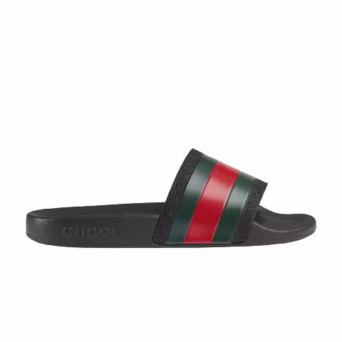 Gucci Pursuit '72 Rubber Slide Kids 'Black'