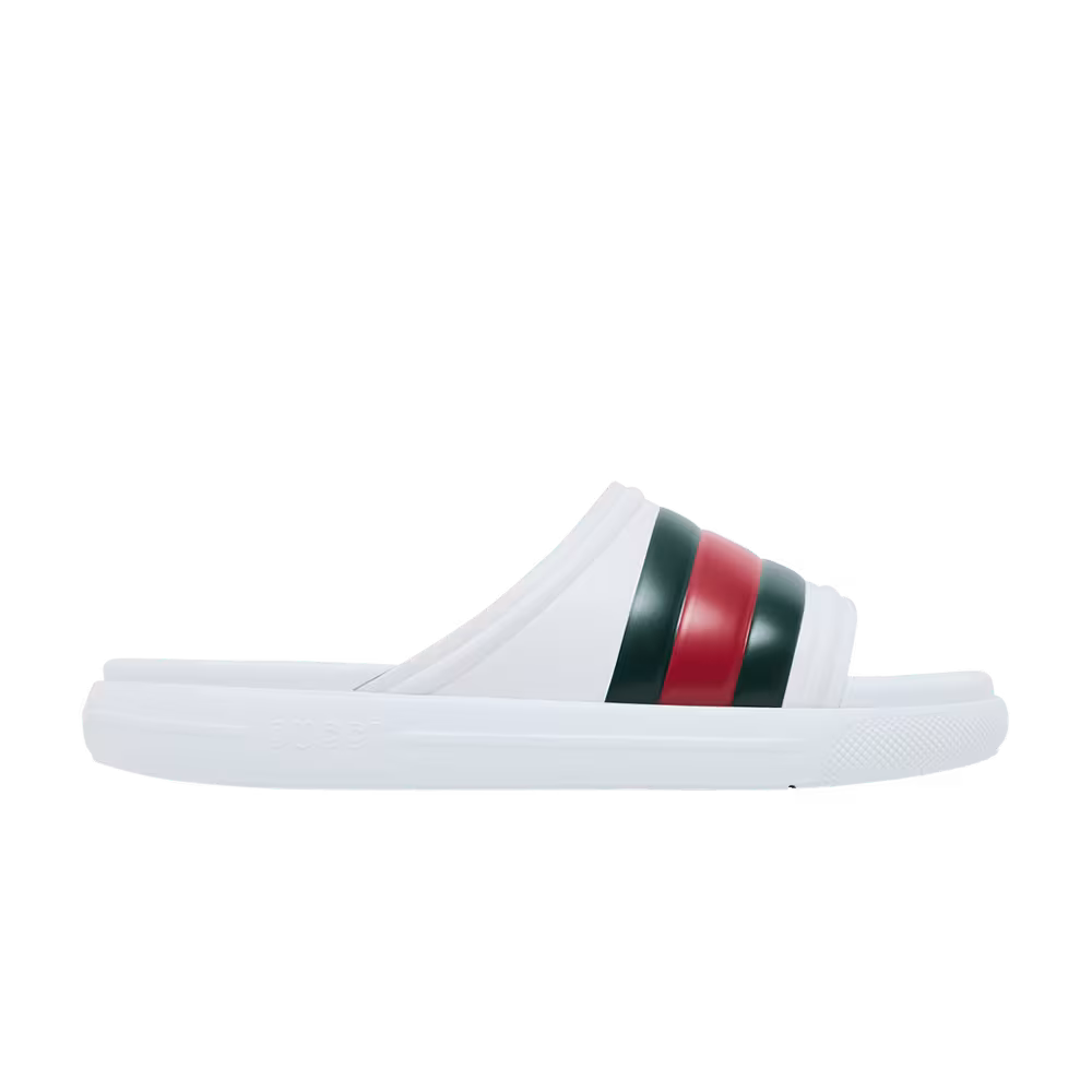 Gucci Web Slide Sandal White Green Red