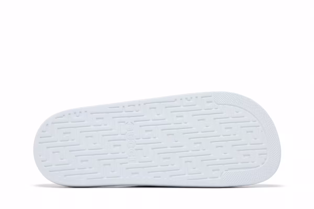 Gucci Web Slide Sandal White Green Red, view 5