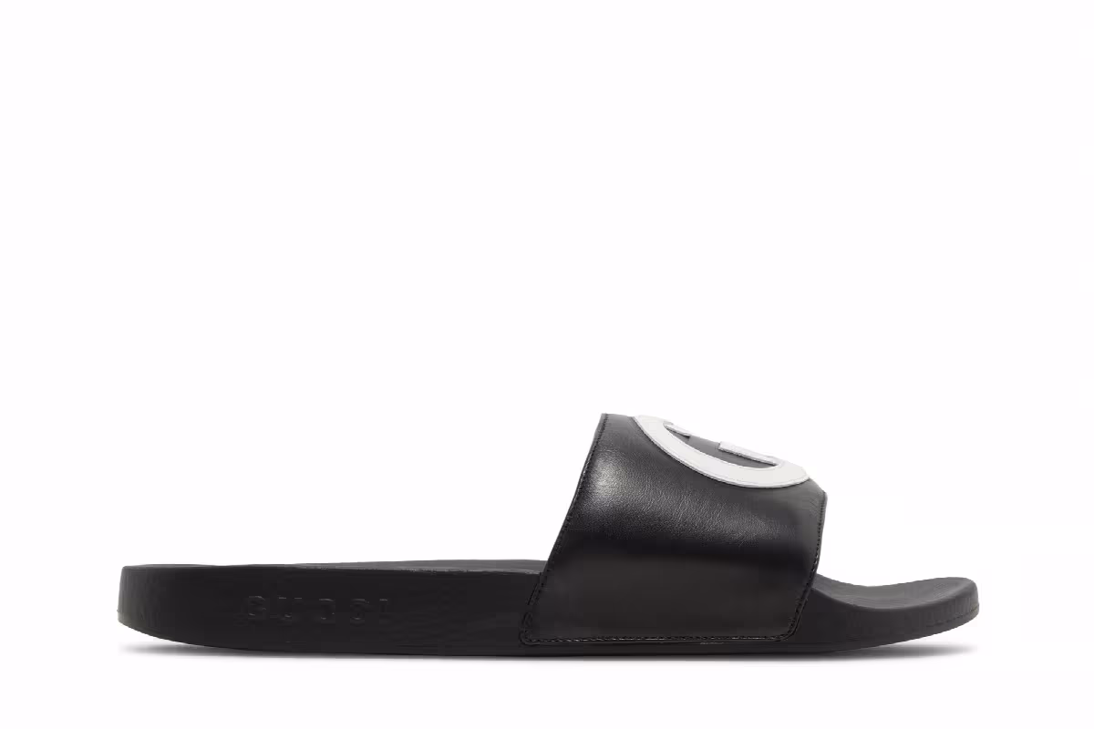 Gucci Slide Interlocking G - Black, view 2