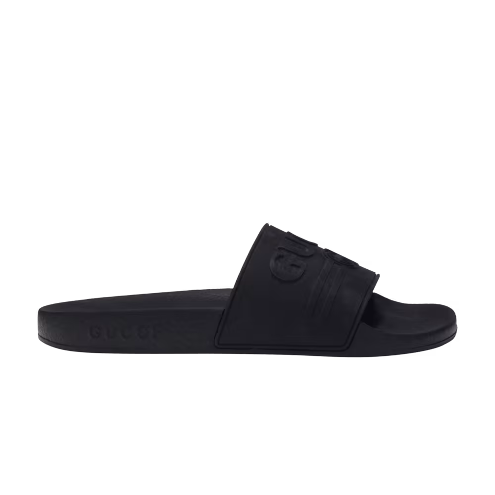 Gucci Women's Logo Rubber Slide Black
