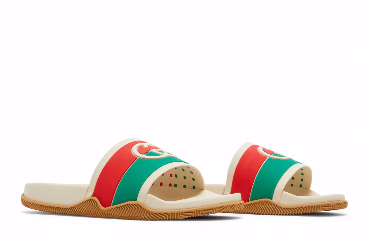 Gucci Slide Interlocking G - Orange Green, view 9