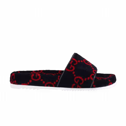Gucci GG Terry Cloth Slide 'Blue Red'