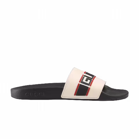 Gucci Wmns Stripe Rubber Slide 'Ecru'