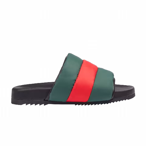 Gucci Padded Web Slide 'Green Red'