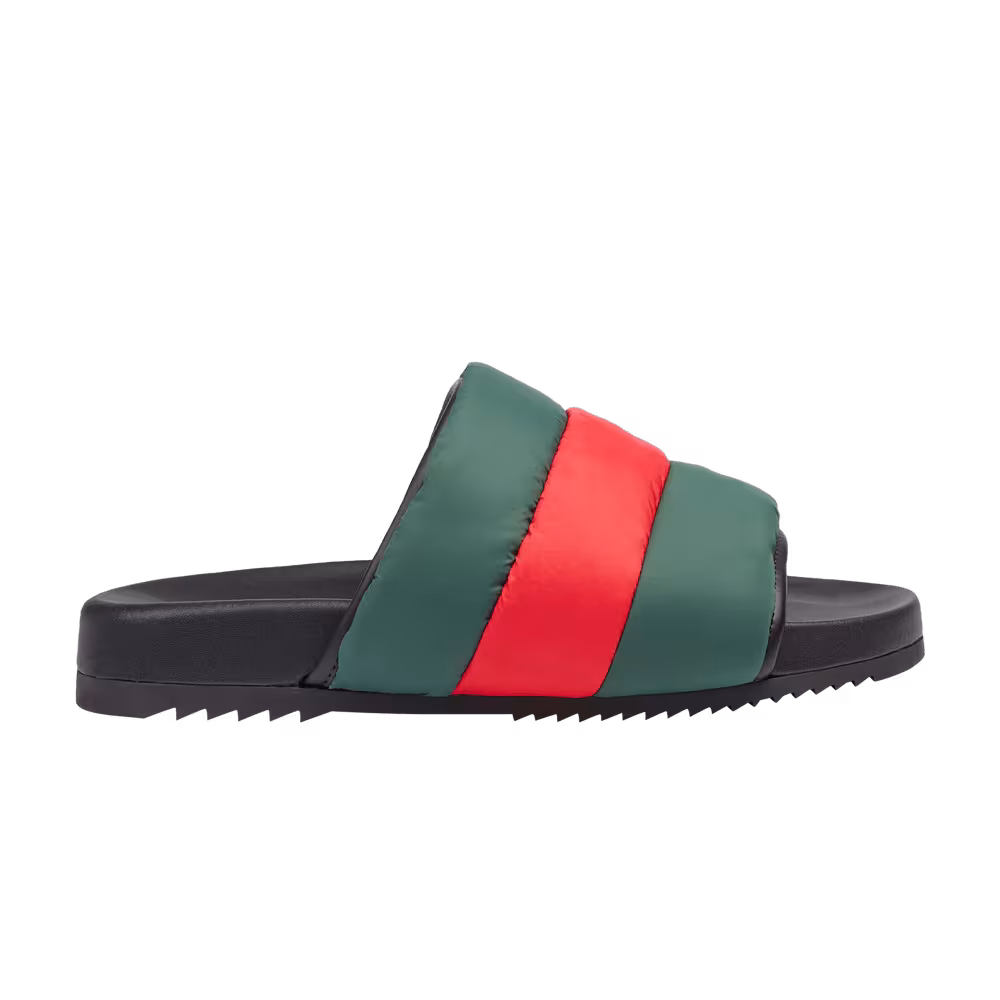 Gucci Padded Web Slide Green Red