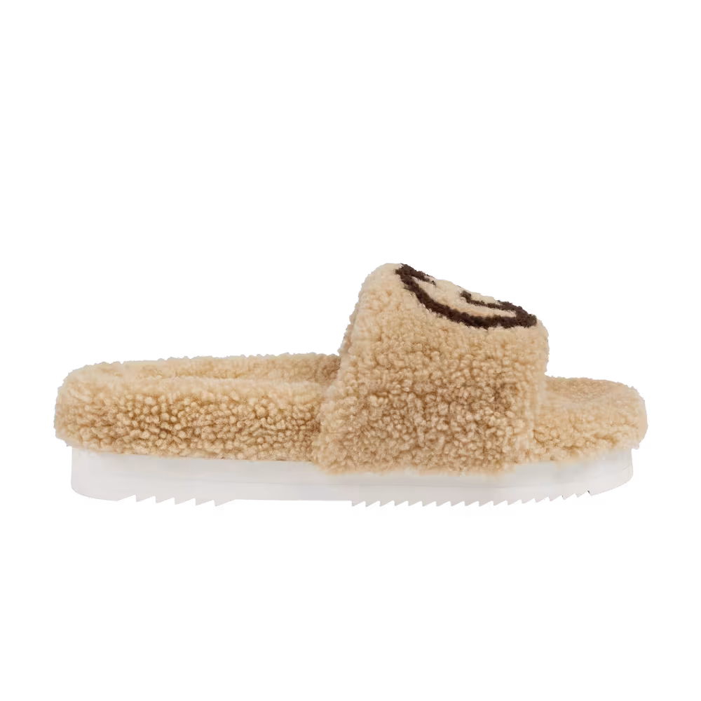 Gucci Women's Slide Interlocking G Merino Wool - Light Brown