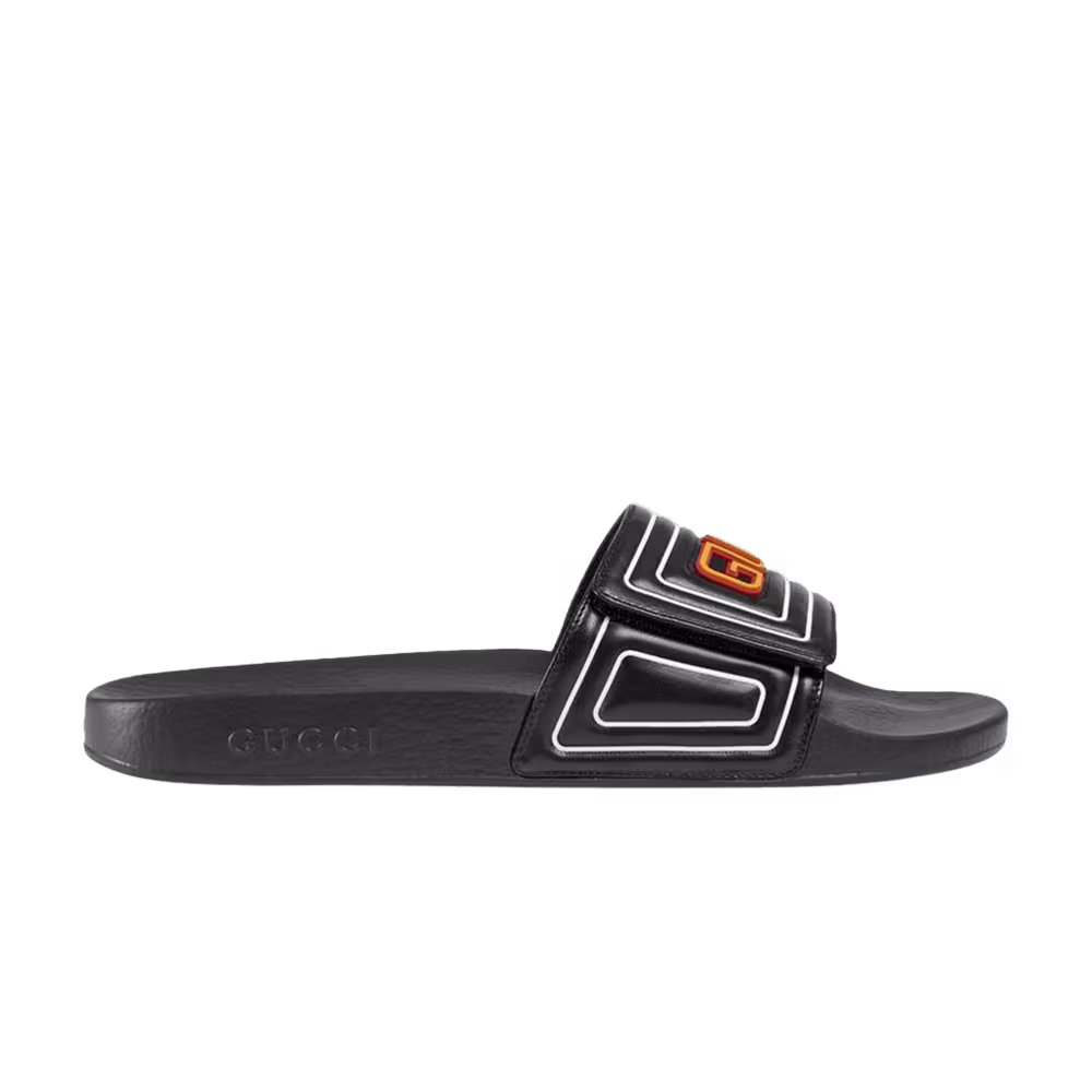 Gucci Slide Gucci Logo - Black
