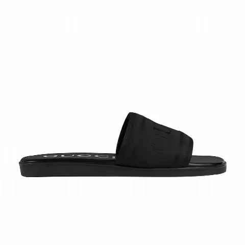 Gucci Slide 'Black Jacquard Fabric'