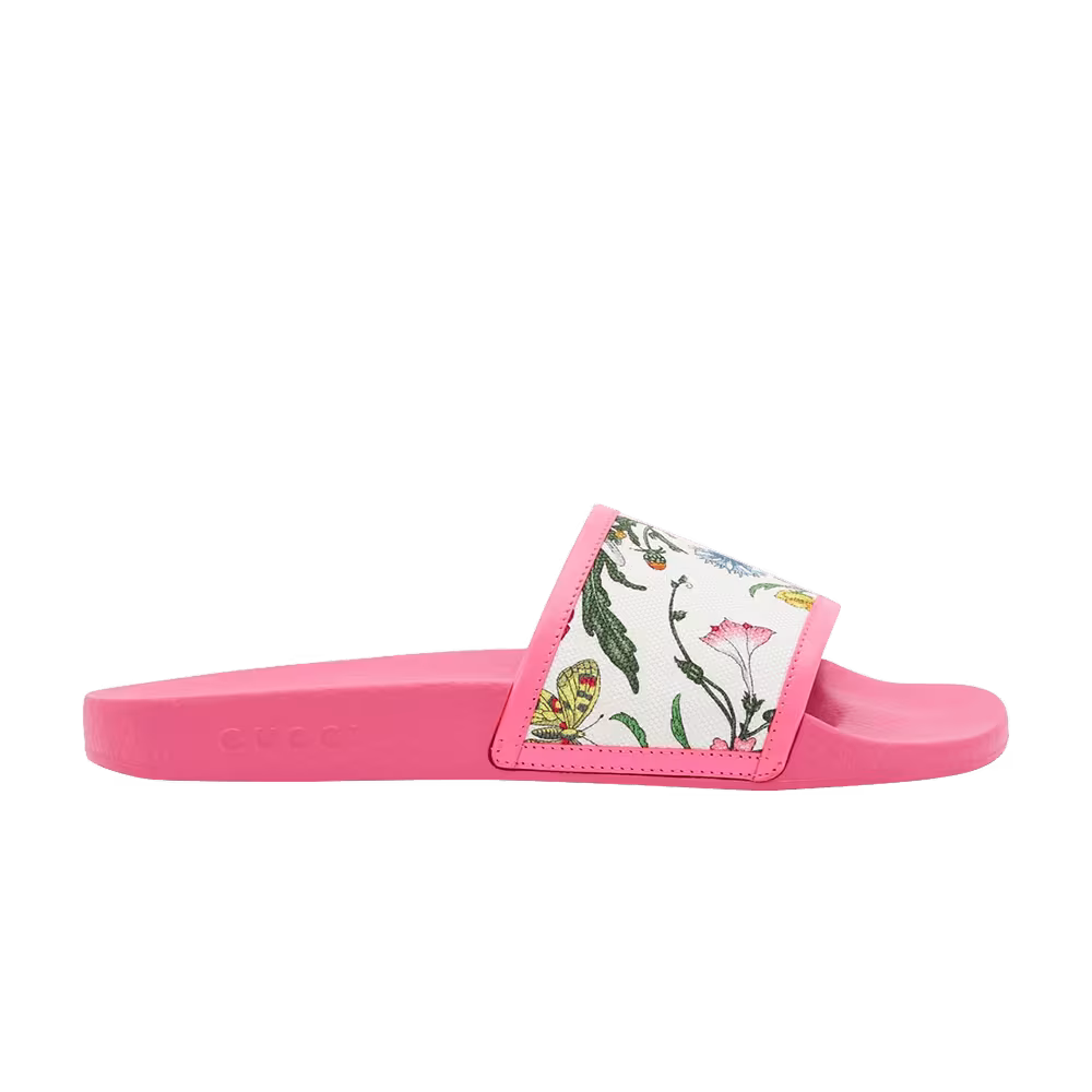 Gucci Women's Pursuit Pool Slide Pink Floral