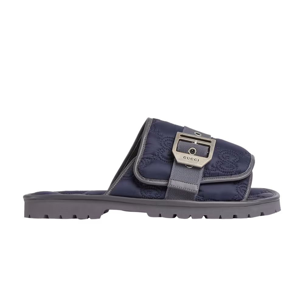 Gucci GG Slide Sandal Dark Blue