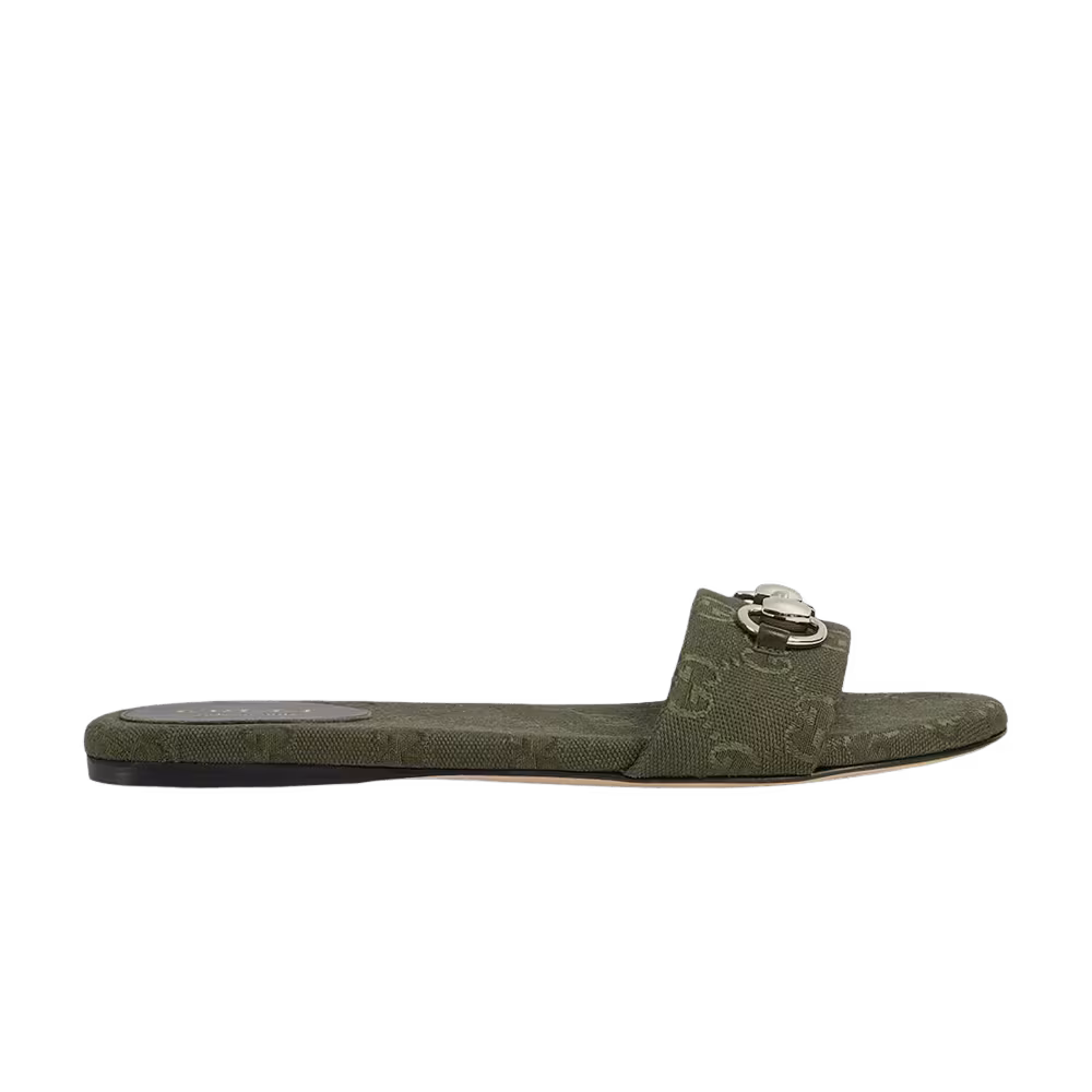 Gucci Women's Horsebit Slide Green