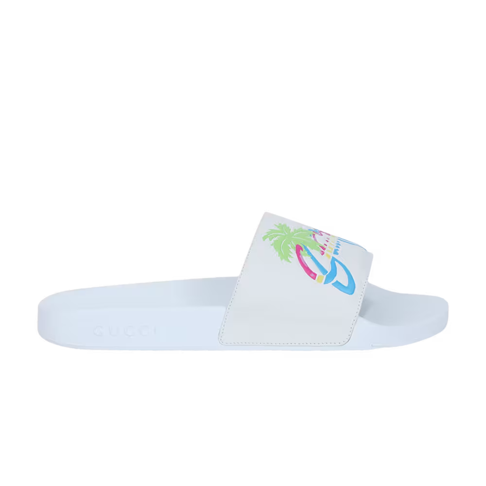 Gucci Pursuit Slide Hawaii - White