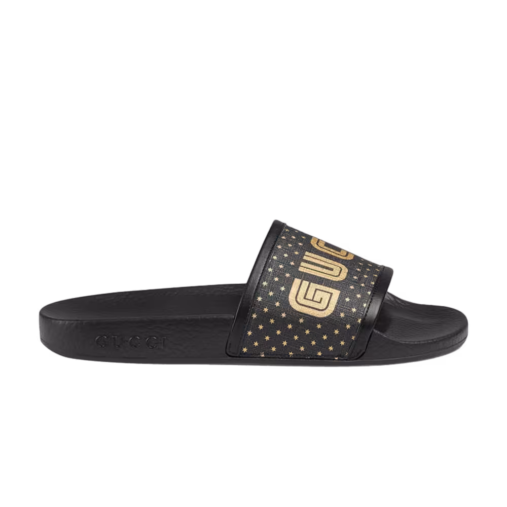 Gucci Women's Guccy Slide Black Gold