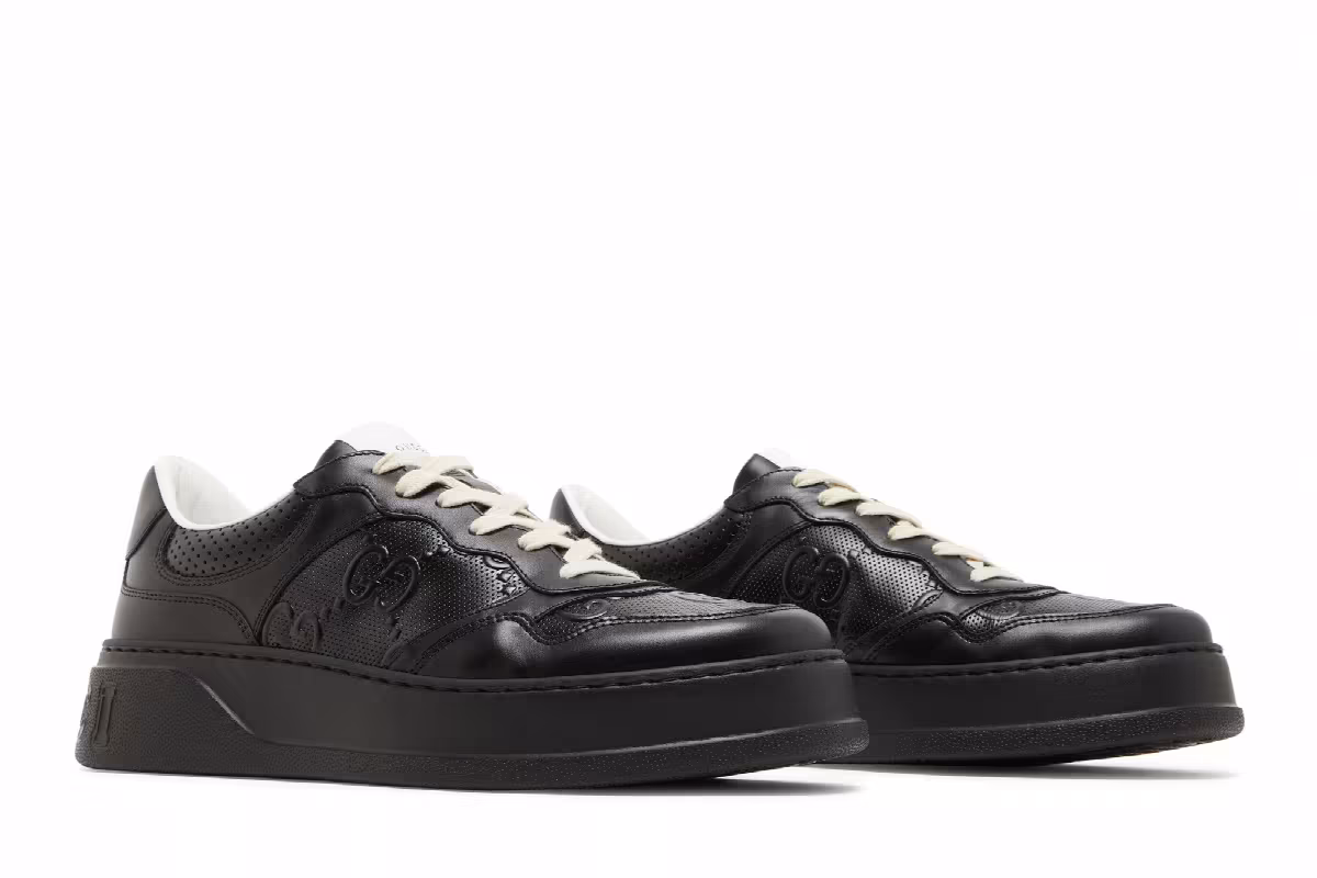 Gucci GG Embossed Sneaker Black, view 9
