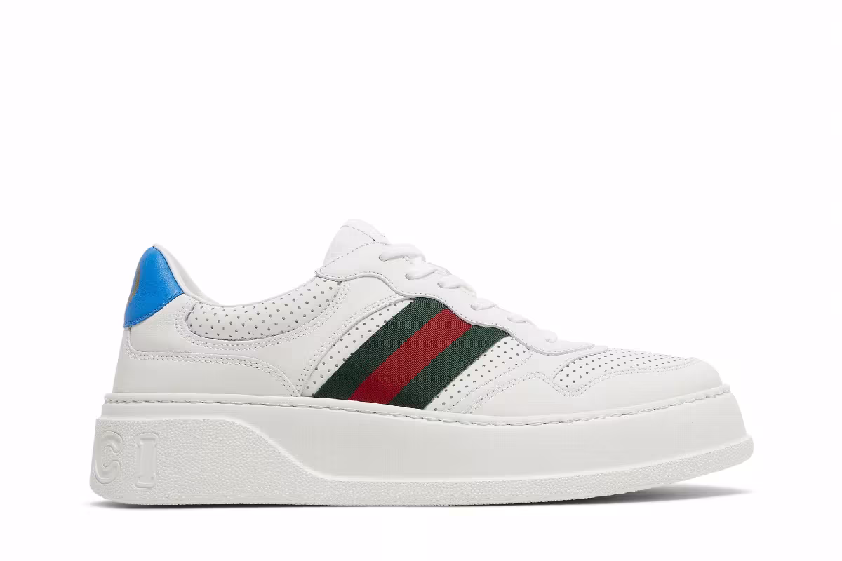 Gucci Chunky GG Web Sneaker White Blue, view 2