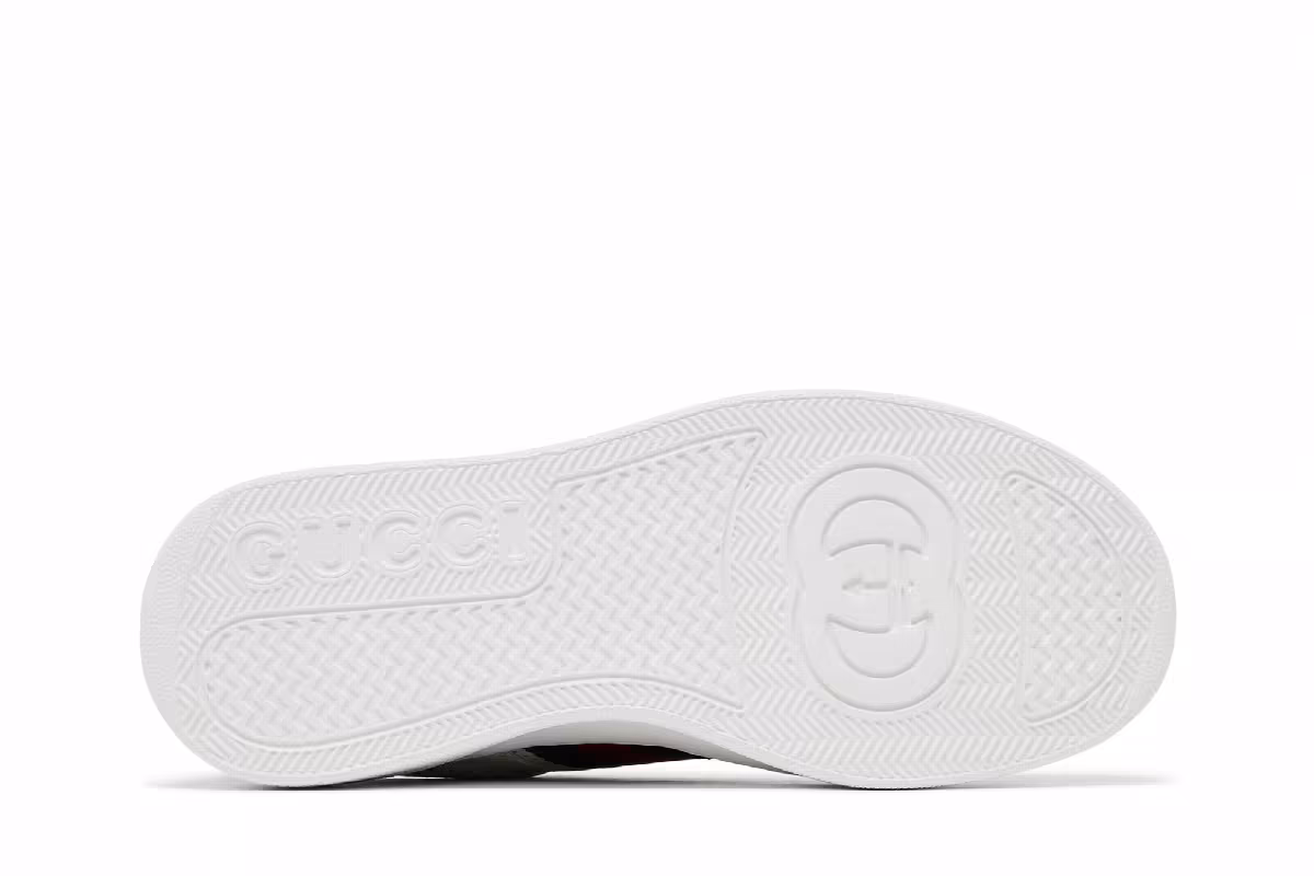 Gucci Women's Chunky GG Web Sneaker White Blue, view 5