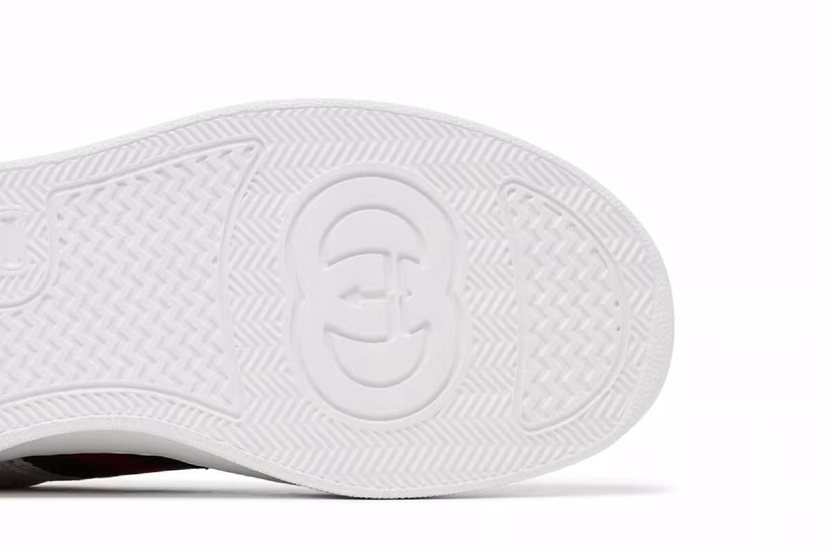 Gucci Women's Chunky GG Web Sneaker White Blue, view 6