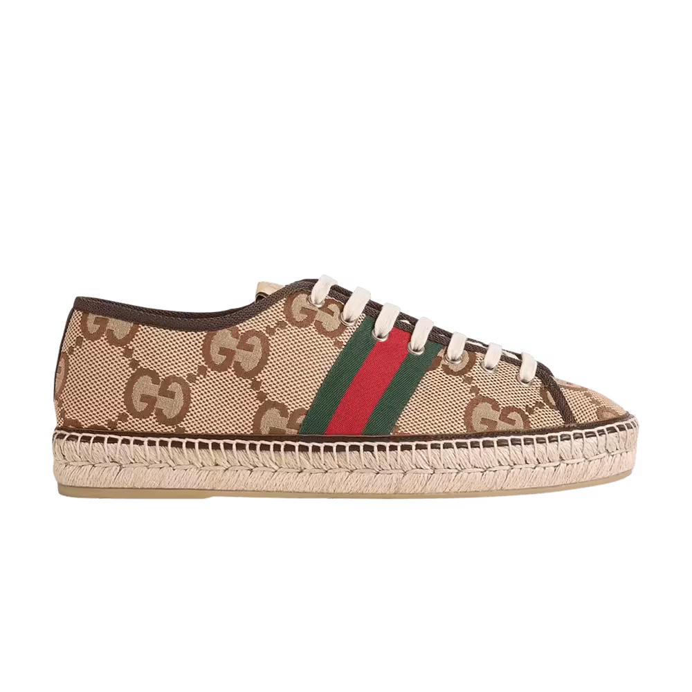 Gucci Maxi GG Espadrilles Camel Ebony