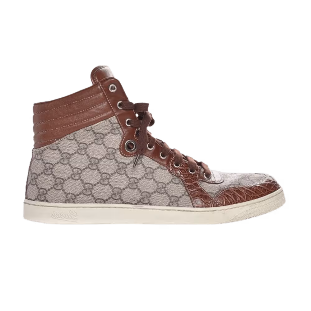 Gucci GG Imprime High Crocodile Skin