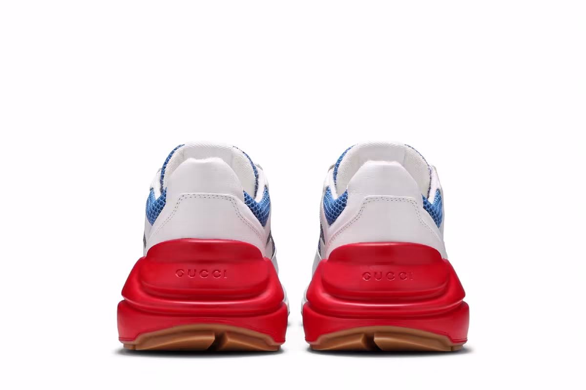 Gucci Rhyton White Blue Red Reflective, view 7