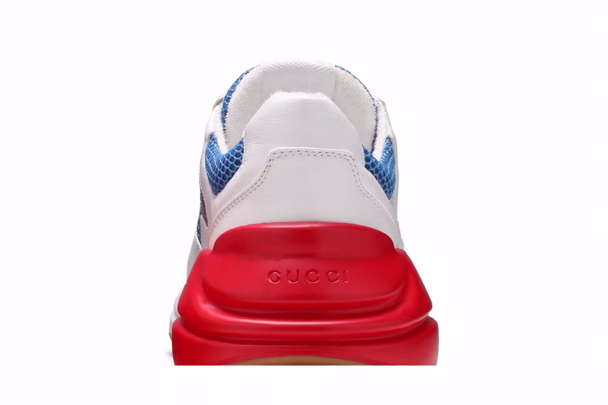Gucci Rhyton White Blue Red Reflective, view 8