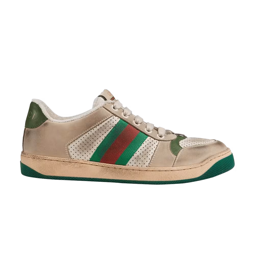 Gucci Women's Screener Distressed Green Orange