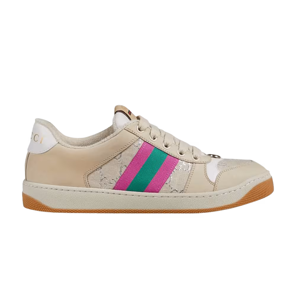 Gucci Women's Screener White GG Lamé