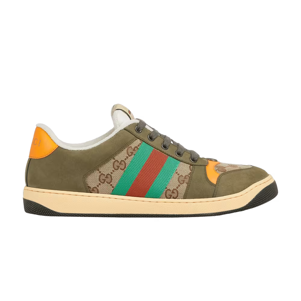 Gucci Screener Sneaker Beige Dark Brown