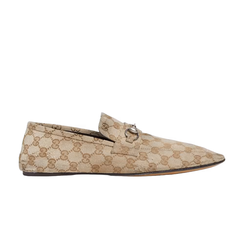 Gucci Worn-Out Effect Ragazzo Loafer GG Brown