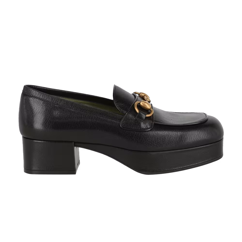 Gucci Women's Houdan Leather Platform Loafer Black