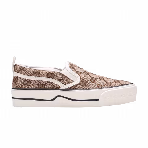 Gucci Wmns Tennis 1977 Slip-On 'Beige Ebony'