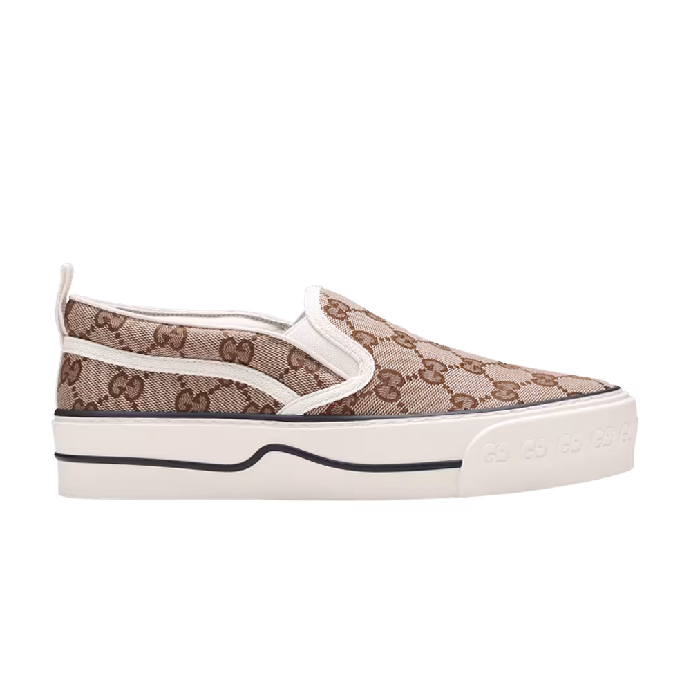 Gucci Women's Tennis 1977 Slip-On Beige Ebony