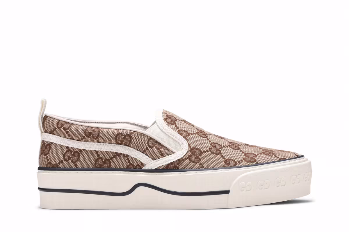 Gucci Women's Tennis 1977 Slip-On Beige Ebony, view 2
