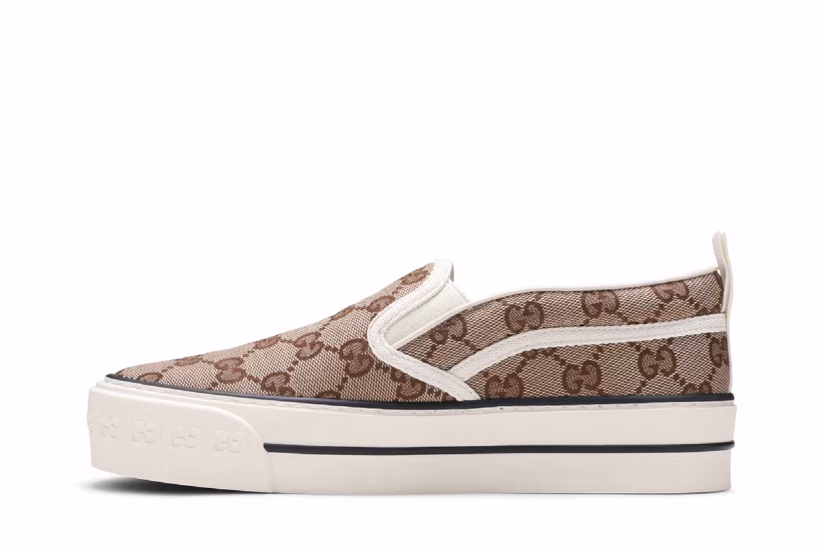 Gucci Women's Tennis 1977 Slip-On Beige Ebony, view 4