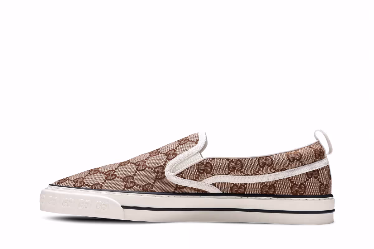 Gucci Tennis 1977 Slip-On Beige Ebony, view 4