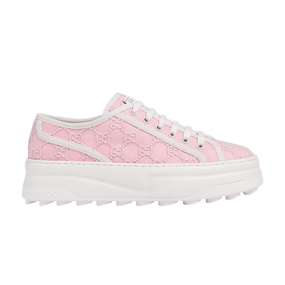 Gucci Women's Tennis 1977 Low Pink GG Embroidery