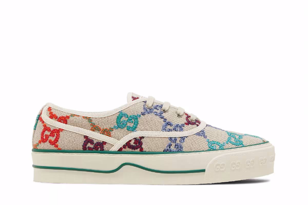 Gucci Tennis 1977 Low GG Embroidered Logo - Multi, view 2