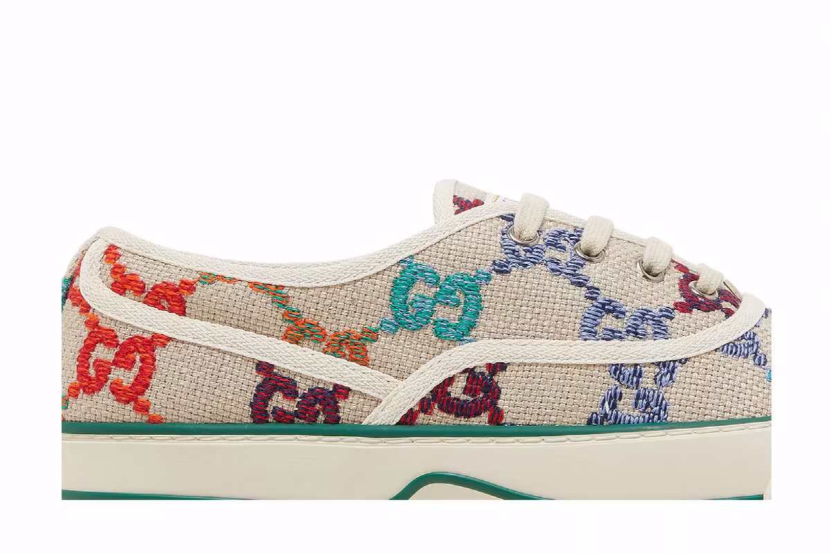 Gucci Tennis 1977 Low GG Embroidered Logo - Multi, view 3