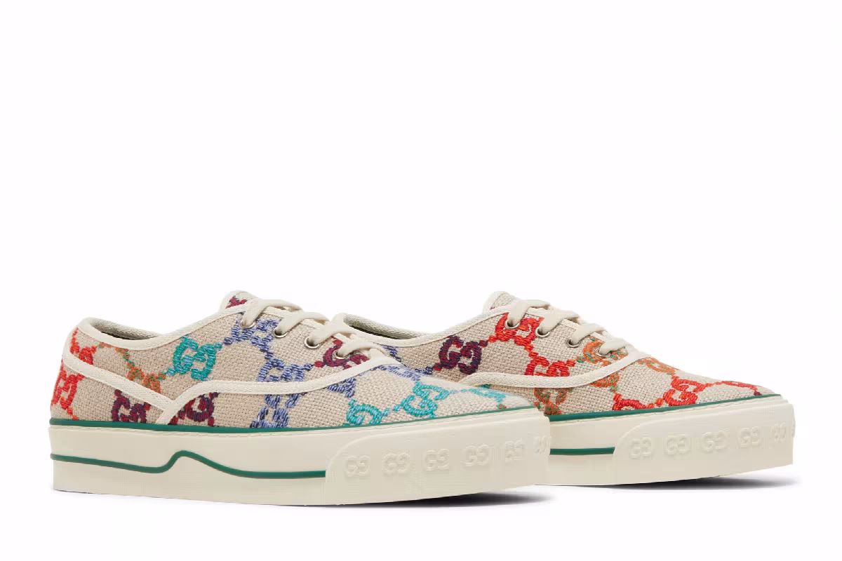 Gucci Tennis 1977 Low GG Embroidered Logo - Multi, view 9