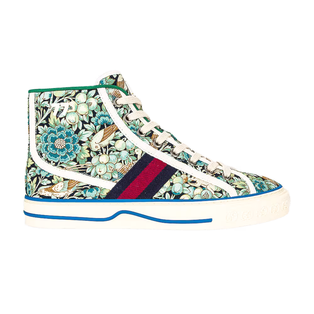 Liberty of London x Gucci Women's Tennis 1977 High Floral - Light Blue Green
